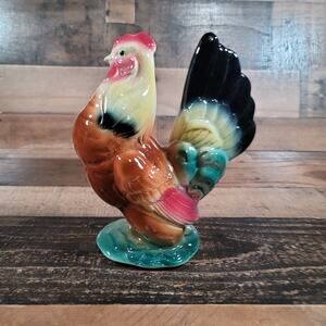 Vintage Royal Copley Hen. 8" Tall. Spaulding China Company. 1940s-50s.